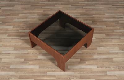 Claudio Salocchi Claudio Salocchi Oriolo Smoke Glass Coffee Table for Sormani
