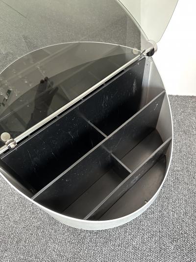 Claudio Salocchi Dry Bar Cart Stainless Steel by Claudio Salocchi Italy 1970s