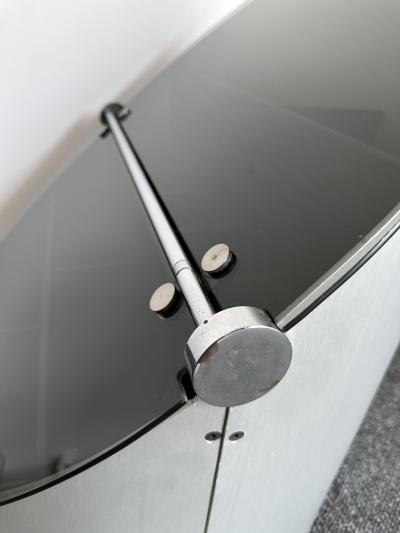 Claudio Salocchi Dry Bar Cart Stainless Steel by Claudio Salocchi Italy 1970s