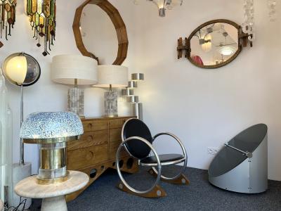 Claudio Salocchi Dry Bar Cart Stainless Steel by Claudio Salocchi Italy 1970s