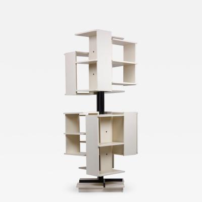 Claudio Salocchi Rotating Wooden Bookshelf by Claudio Salocchi for Sormani Italy