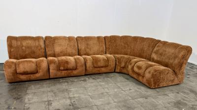 Claudio Vagnoni Italian Modular Sofa By Claudio Vagnoni Five Seat Configuration 1970s