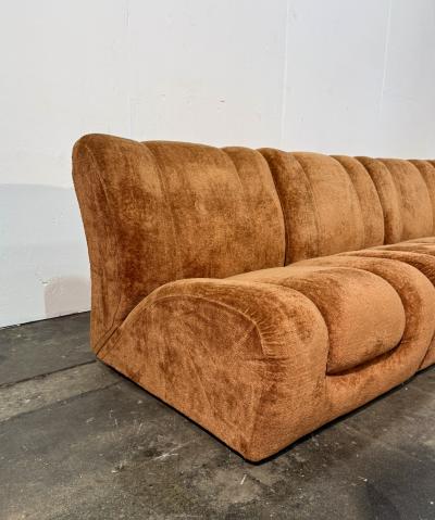 Claudio Vagnoni Italian Modular Sofa By Claudio Vagnoni Five Seat Configuration 1970s