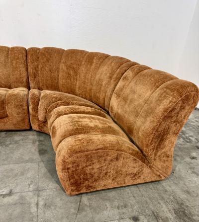 Claudio Vagnoni Italian Modular Sofa By Claudio Vagnoni Five Seat Configuration 1970s