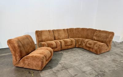 Claudio Vagnoni Italian Modular Sofa By Claudio Vagnoni Five Seat Configuration 1970s