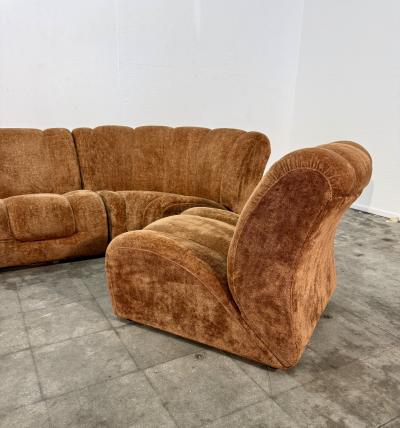 Claudio Vagnoni Italian Modular Sofa By Claudio Vagnoni Five Seat Configuration 1970s