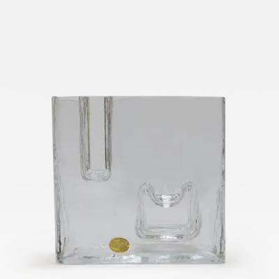 Claus Josef Riedel Op Art Ice Glass Vase by Claus Josef Riedel Austria 1970s