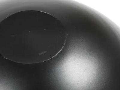 Claus Josef Riedel Riedel x Mesa Design Large Black Centerpiece Glass Bowl Post Modern Italy 1980