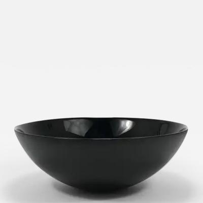 Claus Josef Riedel Riedel x Mesa Design Large Black Centerpiece Glass Bowl Post Modern Italy 1980