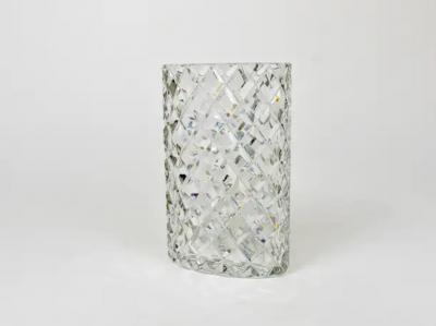 Claus Josef Riedel Sparkling Facetted Crystal Glass Vase by Claus Josef Riedel Austria 1970s