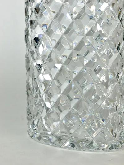 Claus Josef Riedel Sparkling Facetted Crystal Glass Vase by Claus Josef Riedel Austria 1970s