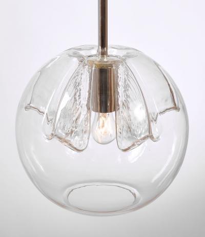 Clear Blown Glass Lanterns Italy 1970s