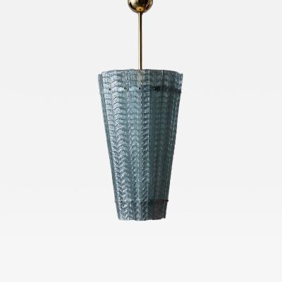 Clear Blue Murano Glass Lantern