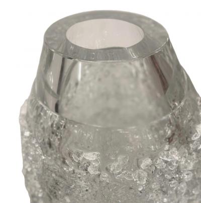 Clear Murano Cotisso Glass Vase