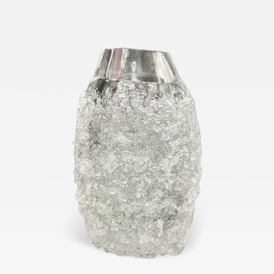 Clear Murano Cotisso Glass Vase