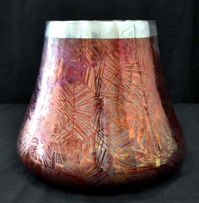 Clement Massier French Japonesque Art Nouveau Lusterware Vase Clement Massier