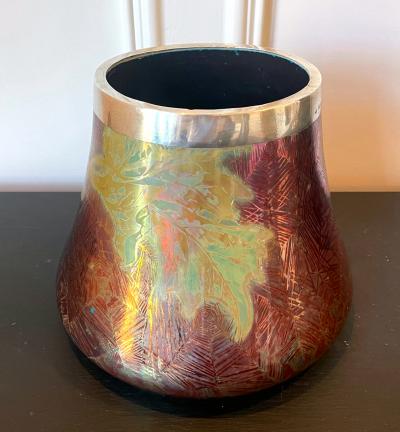 Clement Massier French Japonesque Art Nouveau Lusterware Vase Clement Massier