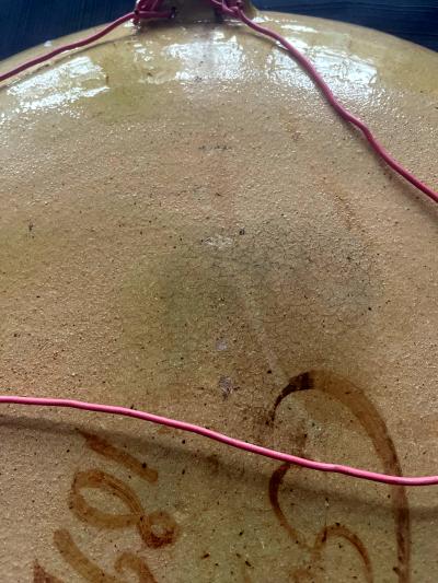 Clement Massier Large Art Nouveau Ceramic Landscape Plate with Luster Glaze by Clement Massier