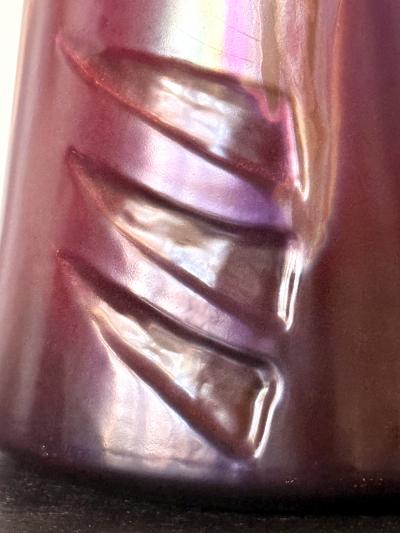 Clement Massier Large French Ceramic Vase with Iridescent Glaze by Clement Massier