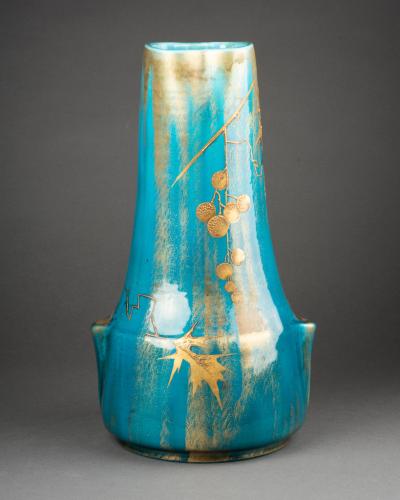 Clement Massier Set of Three French Vases by Clement Messier and Lucien Levy Dhurmer