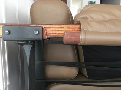 Cleo Baldon Handcrafted 8 Leather Indoor Outdoor Sofa by Cleo Baldon for Terra circa 1965