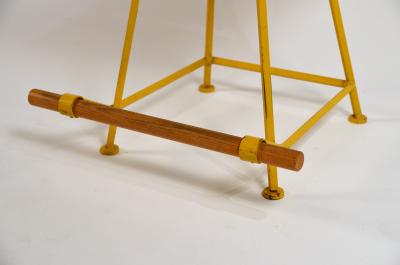 Cleo Baldon Pair of Yellow Cleo Baldon Swiveling Counter Stools