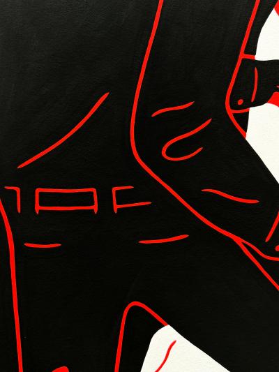 Cleon Peterson High Contrast Tug with Club Graphic Street Violence Untitled