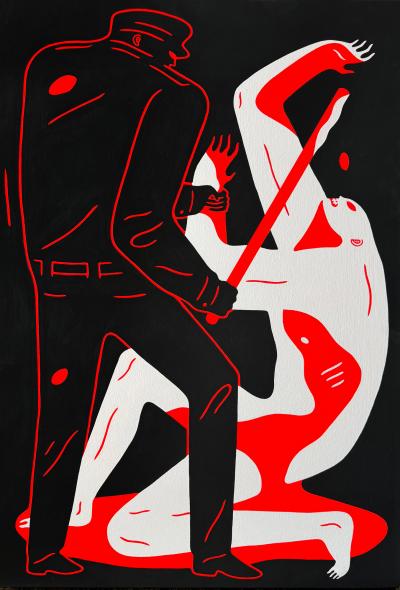 Cleon Peterson High Contrast Tug with Club Graphic Street Violence Untitled