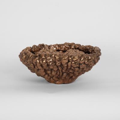 Clotilde Ancarani BUBBLE Bronze Ashtray with golden patina