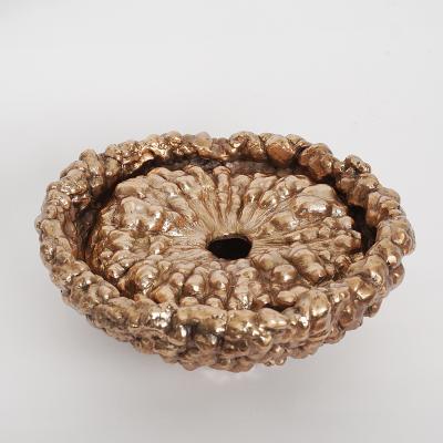 Clotilde Ancarani BUBBLE Bronze Ashtray with golden patina