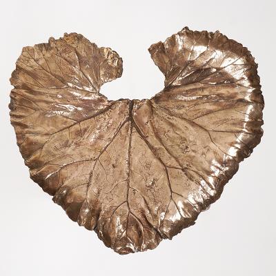 Clotilde Ancarani FOLLIA Bronze stool with golden patina