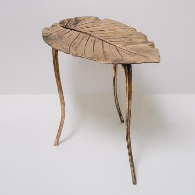 Clotilde Ancarani FOLLIA OVALE SIDE TA Bronze chair with golden patina