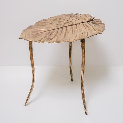 Clotilde Ancarani FOLLIA OVALE SIDE TA Bronze chair with golden patina