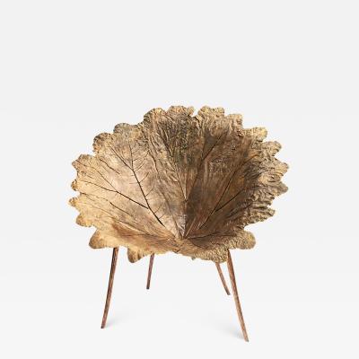 Clotilde Ancarani GUNERA THRONE Bronze armchair with golden patina