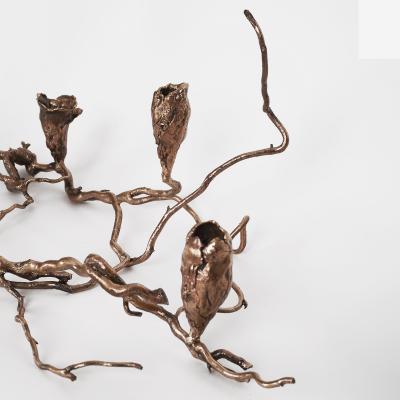 Clotilde Ancarani TORTUOUS 6 CANDLES Bronze candleholder