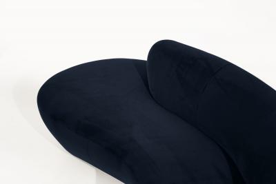 Cloud Sofa by Vladimir Kagan for Directional in Navy Blue Alpaca Velvet