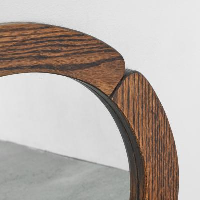 Cloverleaf Mirror in Solid Oak 1970s