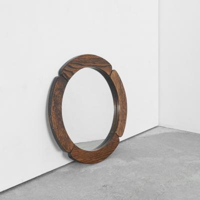 Cloverleaf Mirror in Solid Oak 1970s