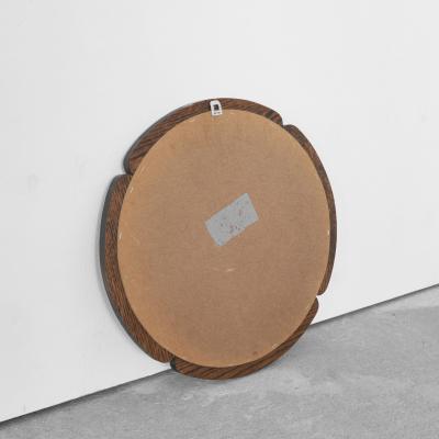 Cloverleaf Mirror in Solid Oak 1970s