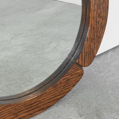 Cloverleaf Mirror in Solid Oak 1970s