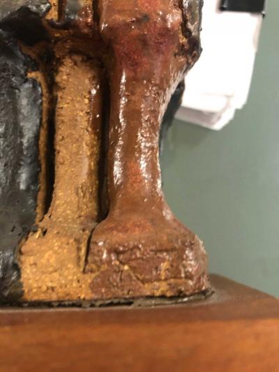 Clyde Burt 20th Century Signed Ceramic Figure Sculpture