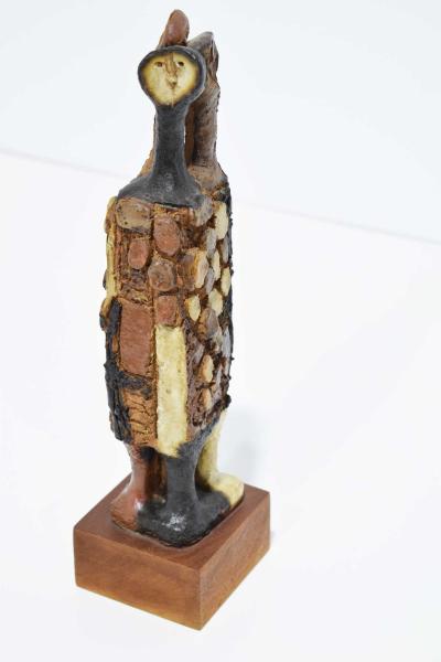 Clyde Burt 20th Century Signed Ceramic Figure Sculpture