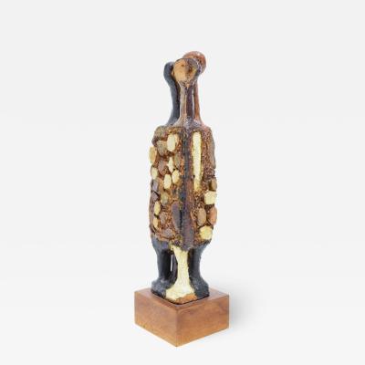 Clyde Burt 20th Century Signed Ceramic Figure Sculpture