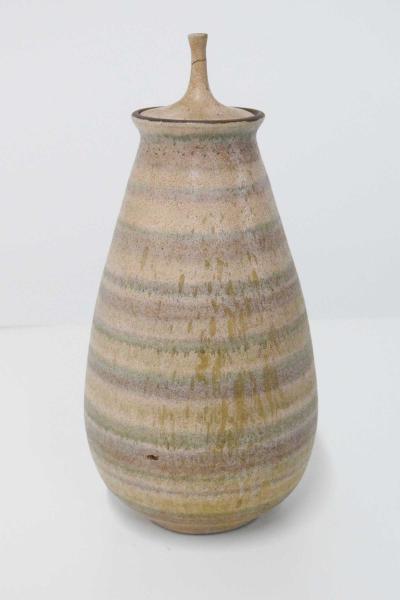 Clyde Burt Clyde Burt Ceramic Vase with Lid