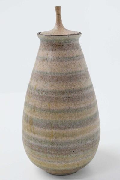 Clyde Burt Clyde Burt Ceramic Vase with Lid
