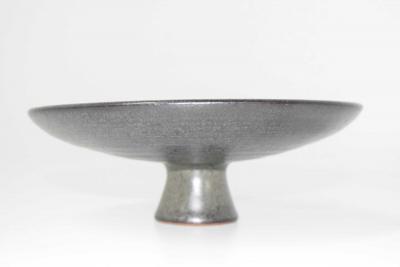 Clyde Burt Clyde Burt Footed Tray Plate in Glazed Multicolored Stonewear