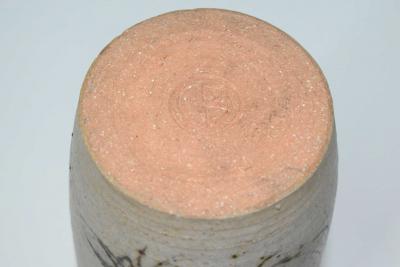 Clyde Burt Clyde Burt Tall Ceramic Vase with Abstract Design