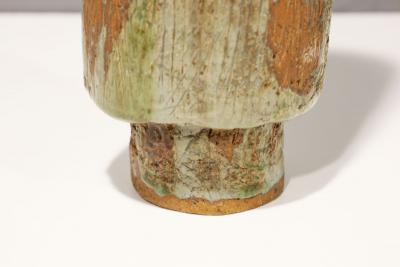 Clyde Burt Tall Studio Pottery Vessel Illegibly Signed Birdie dtd 2 79