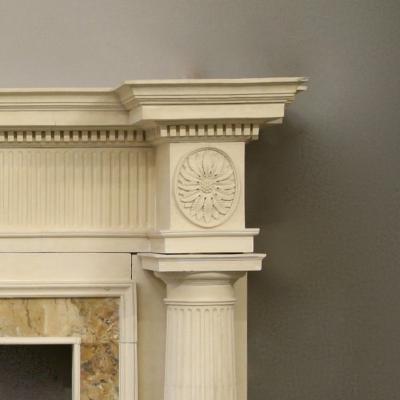 Coadestone fireplace with sienna marble in George III style