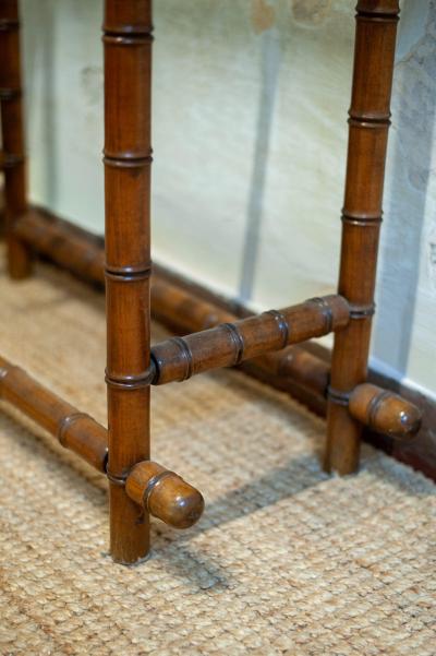 Coat Rack with Mirror and Umbrella Stand in Faux Bamboo
